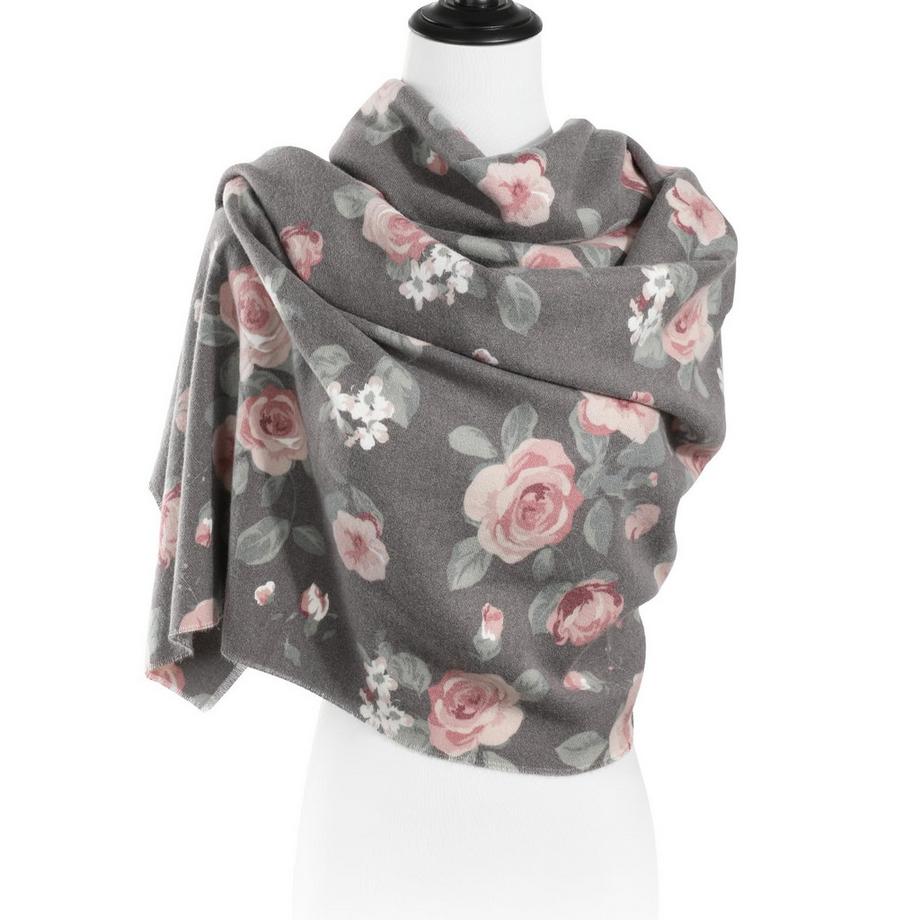 Only-bags.store Sciarpa Lunga Morbida Calda Stampa Floreale  