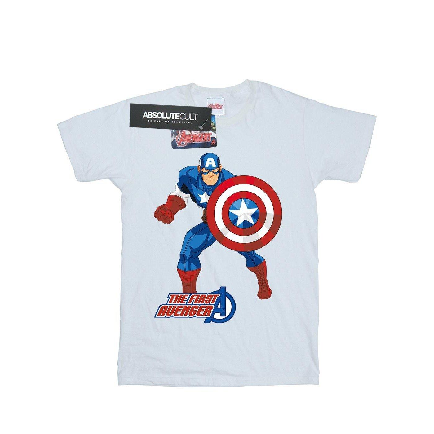 Image of Captain America The First Avenger Tshirt Damen Weiss S