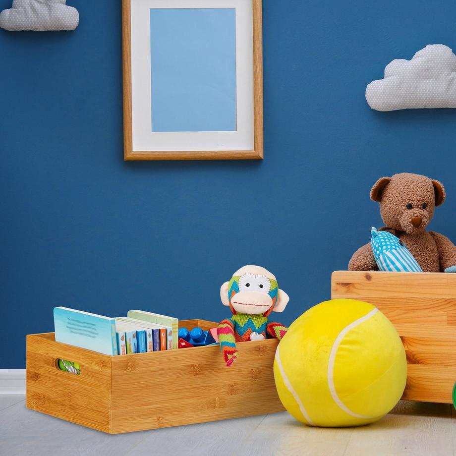 B2X Boîte de rangement en bambou  