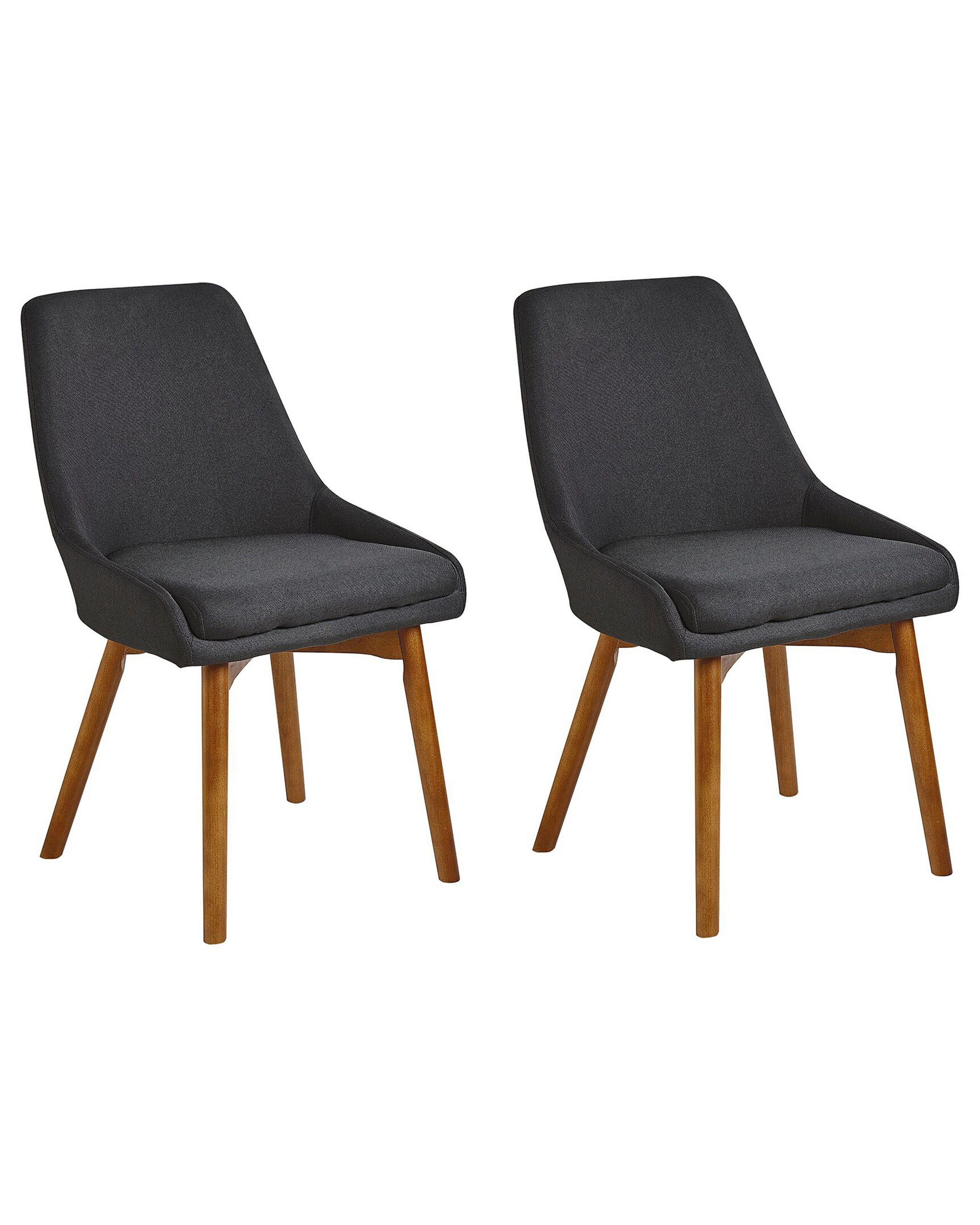 Beliani Lot de 2 chaises en Polyester Moderne MELFORT  