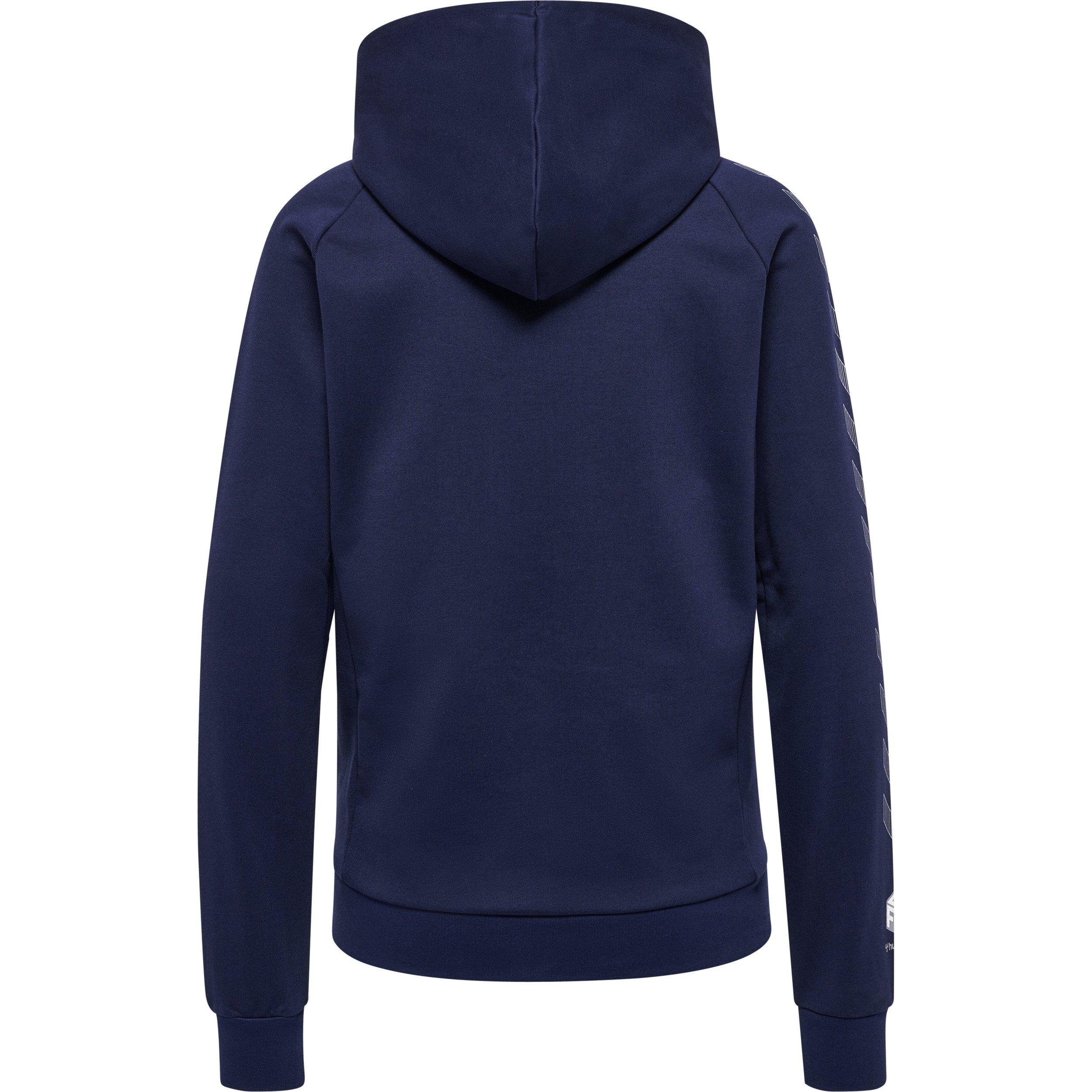 Hummel  sweatshirt mit kapuze und reißverschluss aus baumwolle, damen move grid 