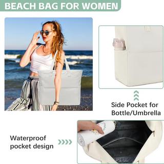 Only-bags.store  Große Strandtasche mit Reißverschluss Wasserdichte Umhängetasche Tragetasche Shopper 