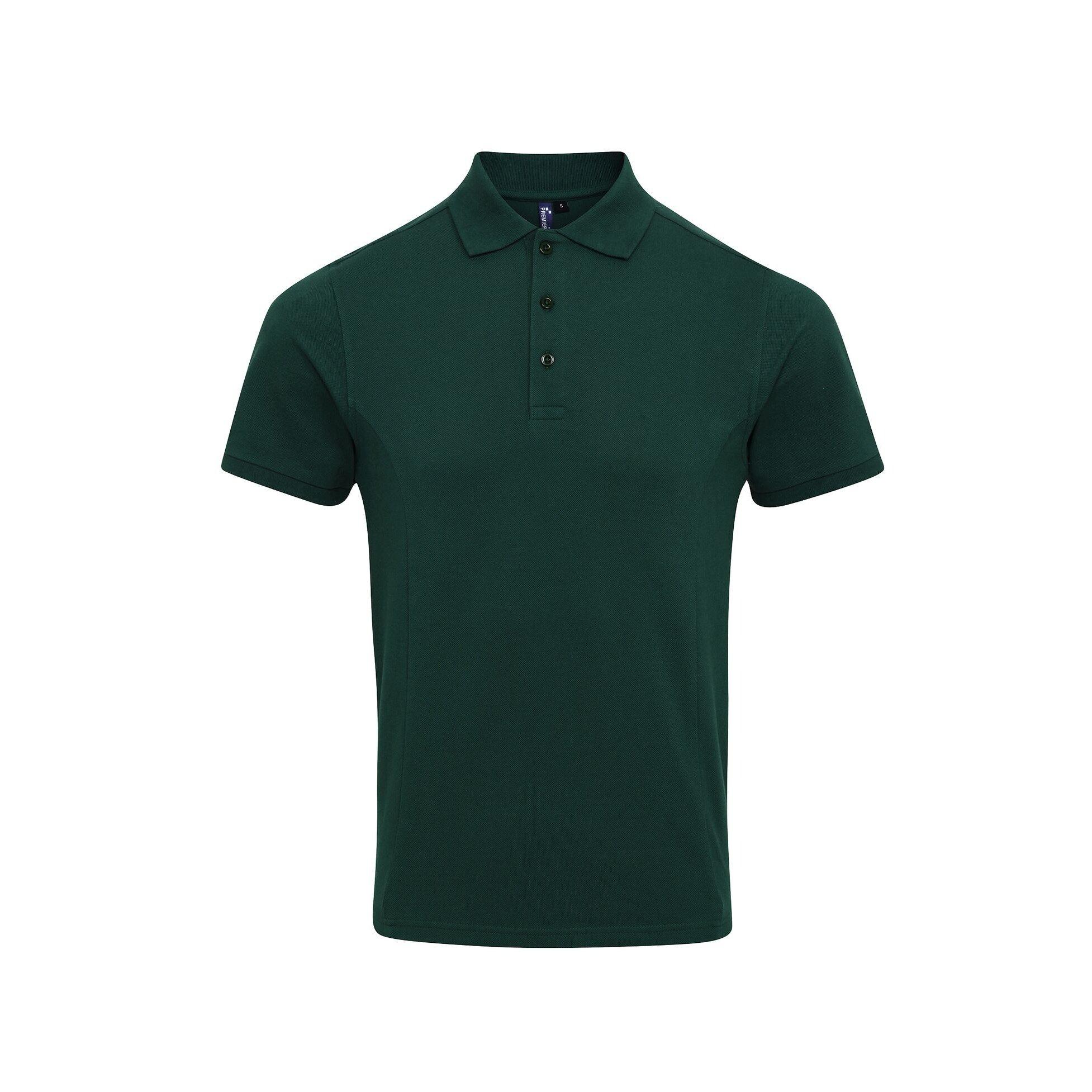 Image of Coolchecker Piquépoloshirt Mit Coolplus Herren Dunkelgrün S