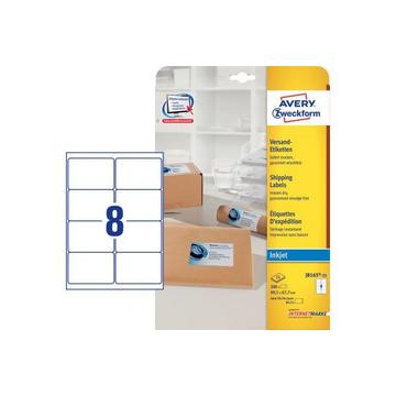 AVERY ZWECKFORM Adressetiketten 99,1x67,7mm J8165-25 weiss 200 Stück