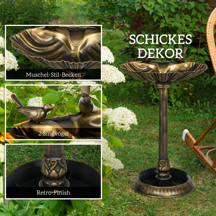 Outsunny  Bain d'oiseaux 