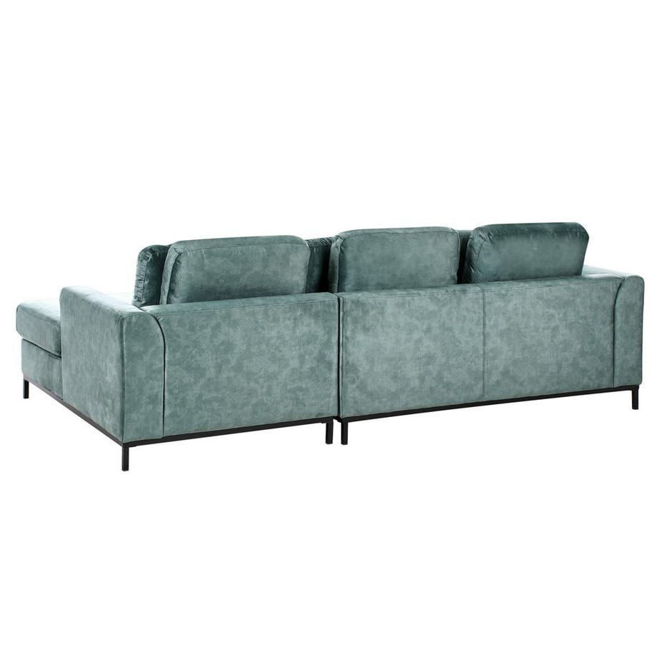 Beliani Canapé d'angle gauche en Velours  OSLO  