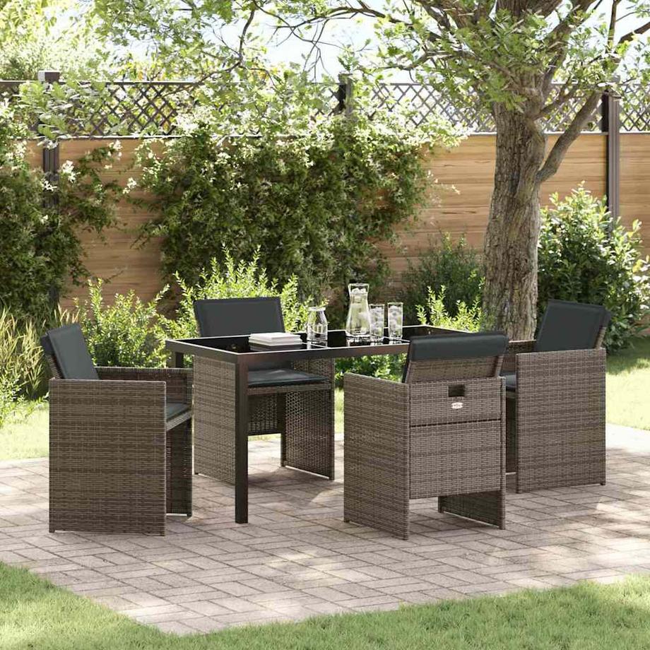 VidaXL Set da Pranzo per Giardino Polyrattan  