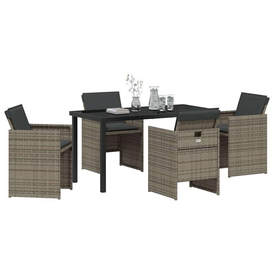 VidaXL Set da Pranzo per Giardino Polyrattan  