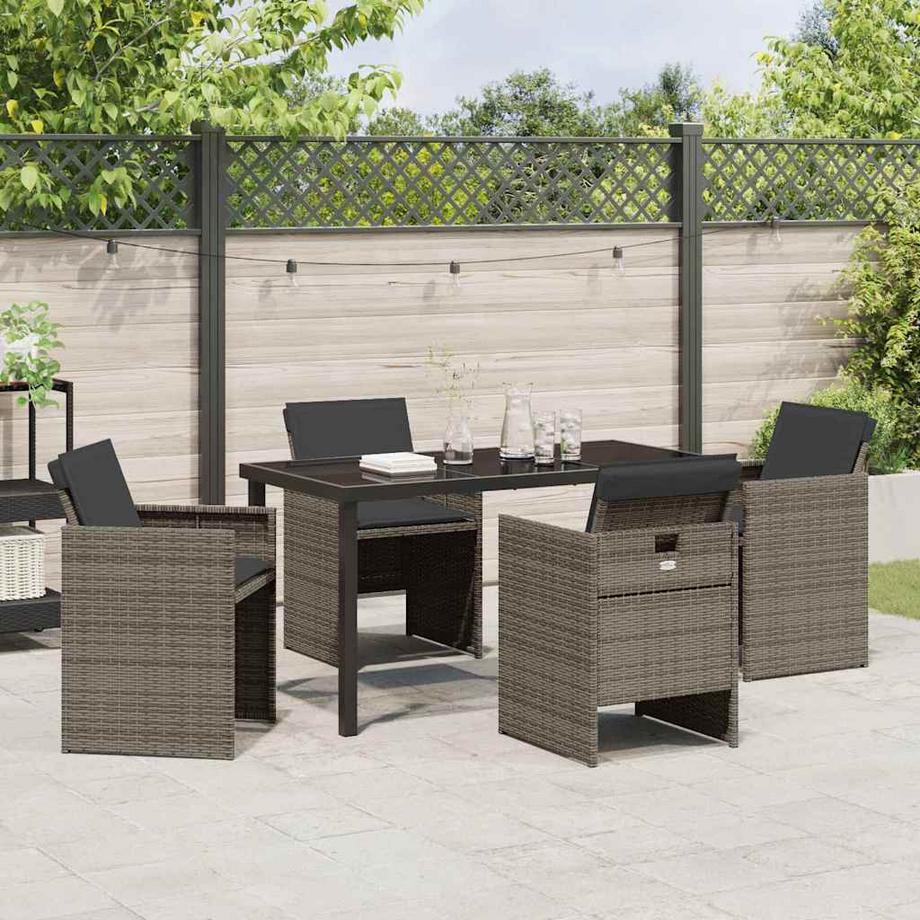 VidaXL Set da Pranzo per Giardino Polyrattan  