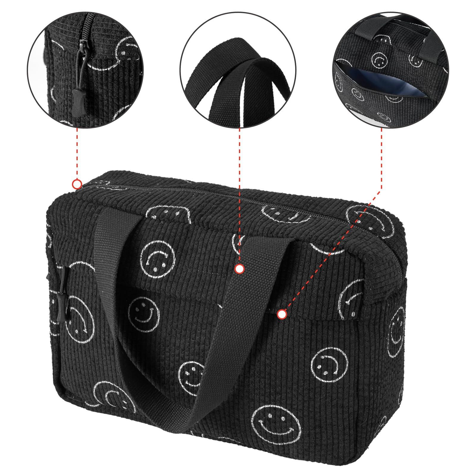 Only-bags.store Grande Trousse de Toilette en Velours Côtelé  