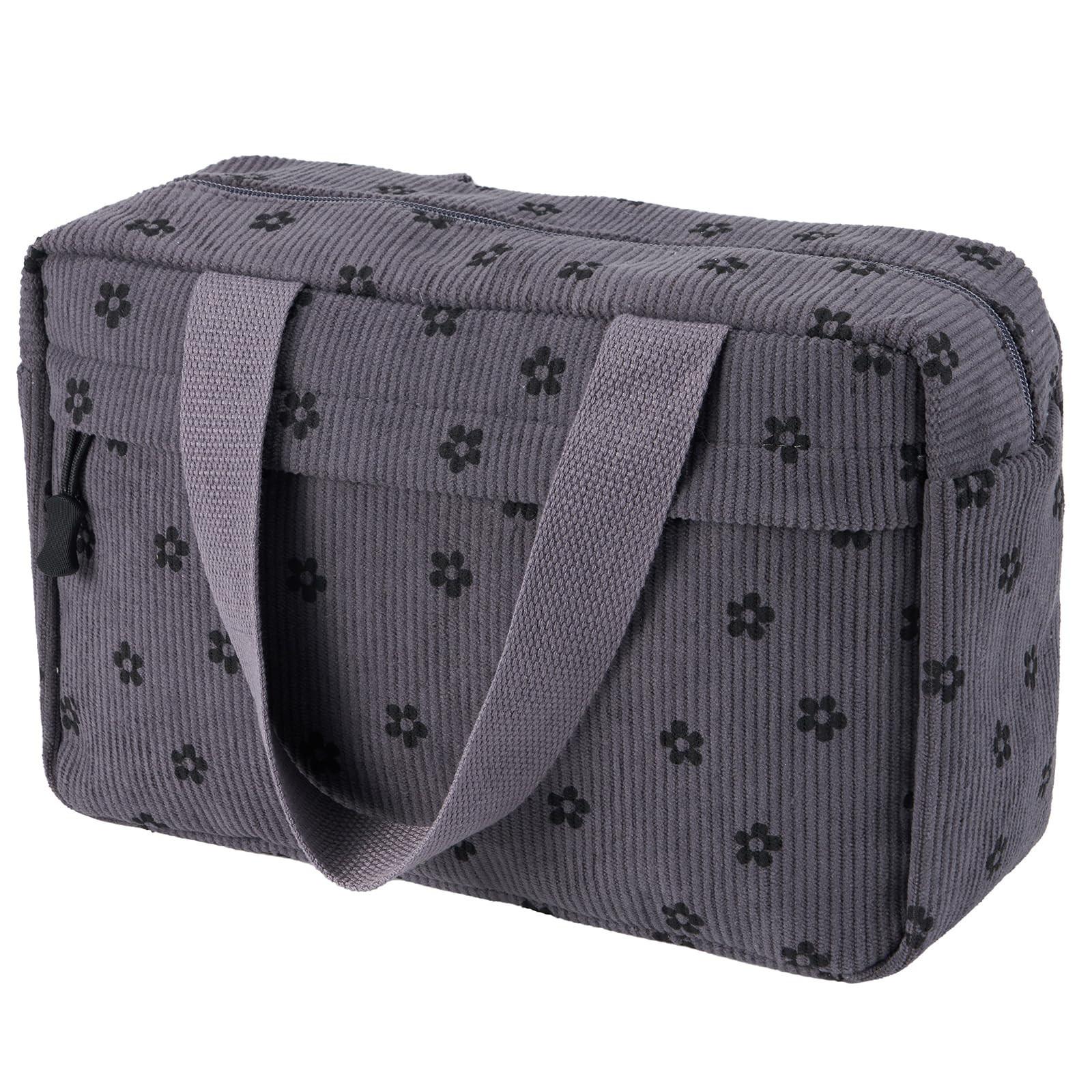 Only-bags.store Grande Trousse de Toilette en Velours Côtelé  