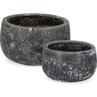 mutoni Cache-pot Duyen anthracite (lot de 2)  