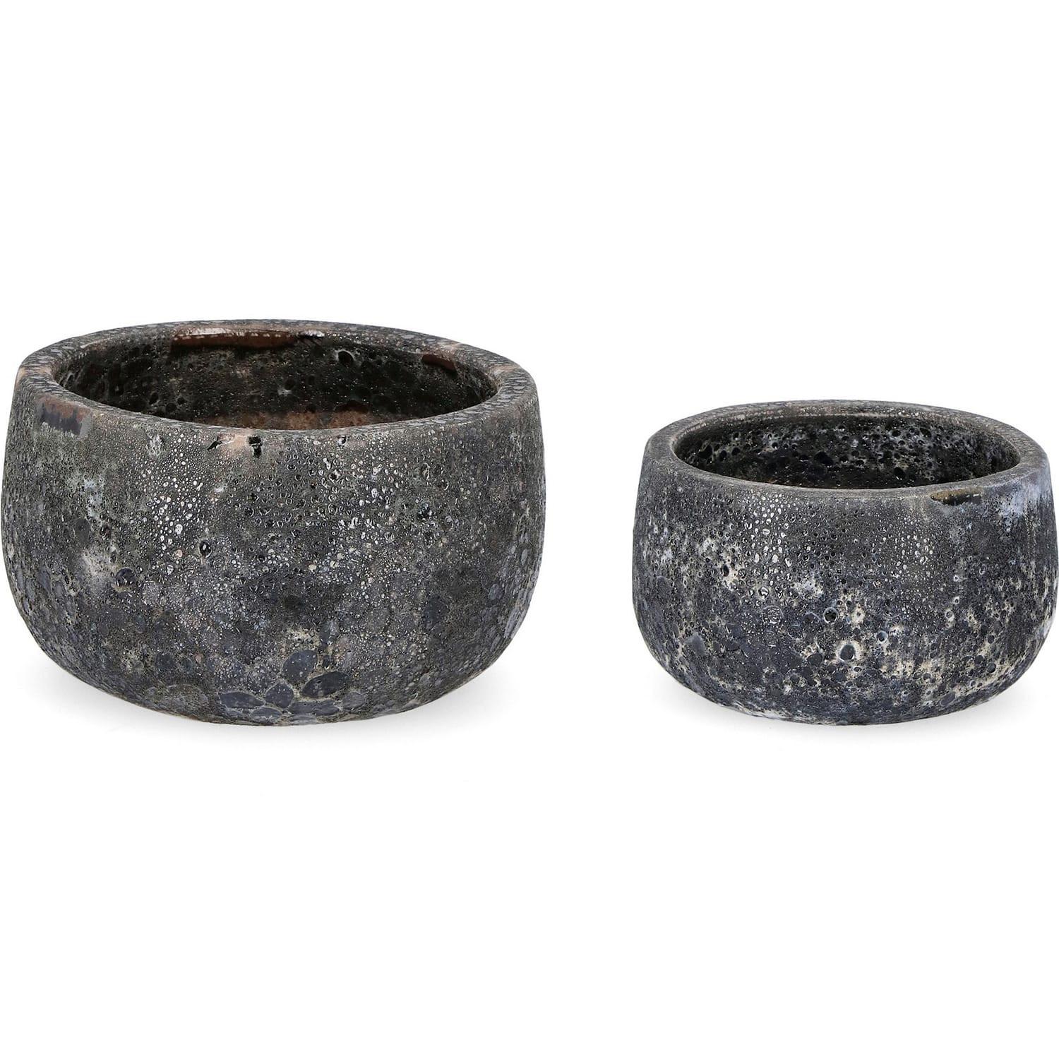 mutoni Cache-pot Duyen anthracite (lot de 2)  