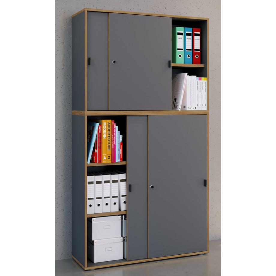 VCM Büroschrank Schiebetüren Salia 5f B100  
