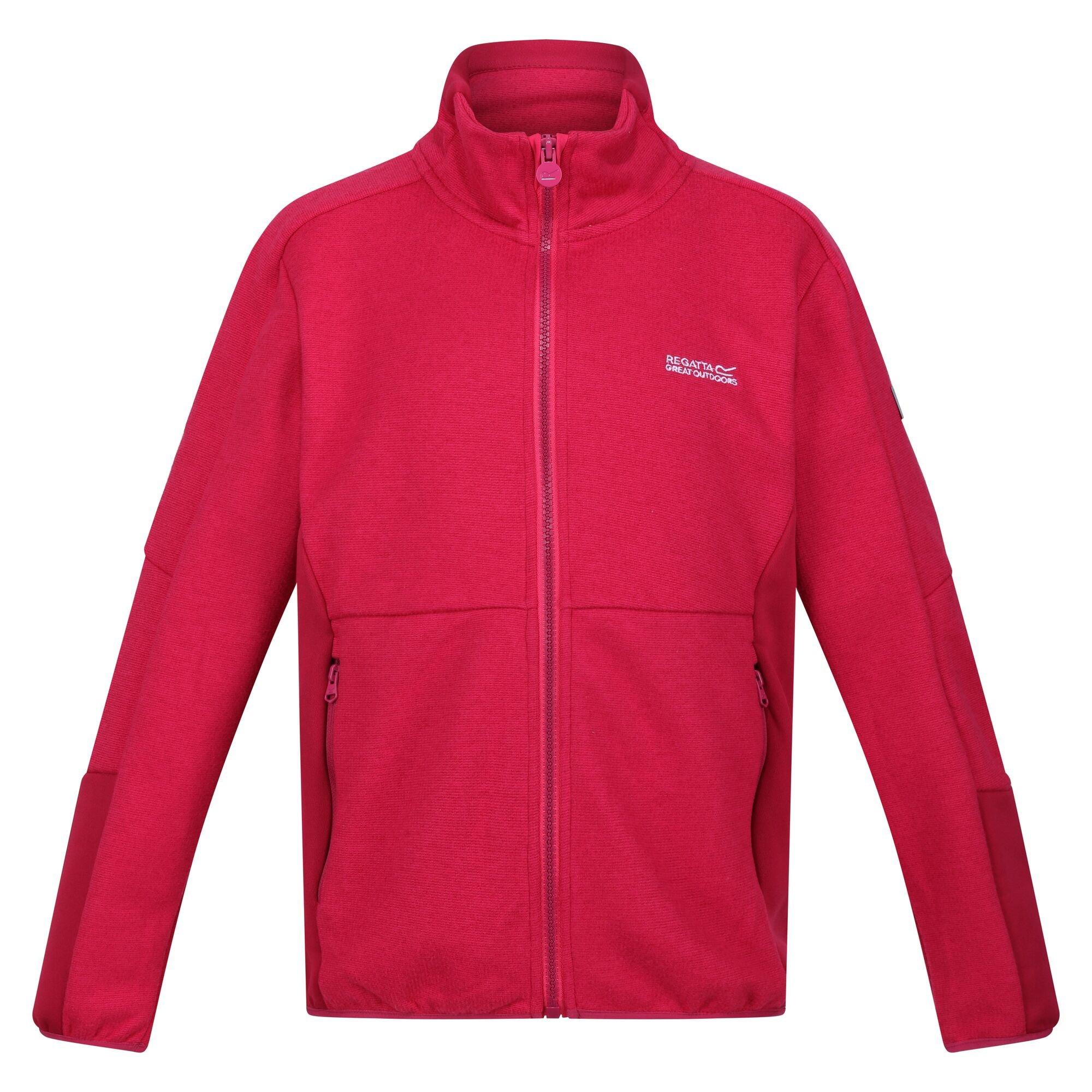 Image of Highton Iv Fleecejacke Durchgehender Reißverschluss Jungen Dunkelrosa 116