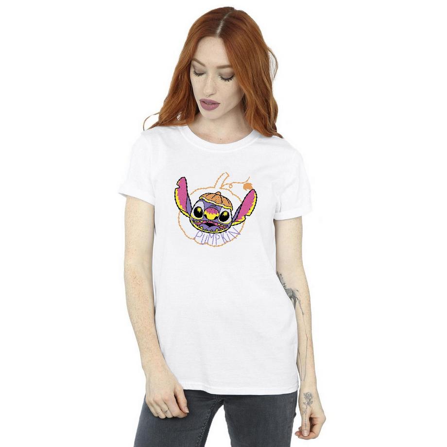 Lilo & Stitch Stitch Pumpkin T-Shirt Imprimé Graphique  