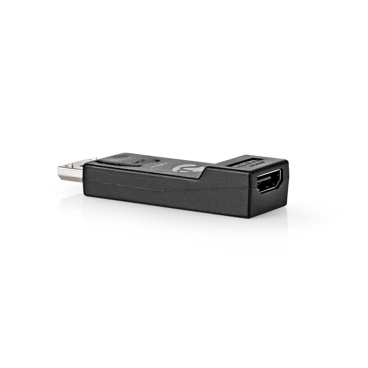Nedis  Adaptateur Displayport | DisplayPort Mâle | HDMI™ Femelle | 4K@30Hz | Nickelé | Droit | Rond | ABS | ABS | Noir | Boîte 