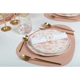 Aulica  DESSOUS D'ASSIETTE SIMILI CUIR ROSE ET GRIS PAR BOITE DE - 12 