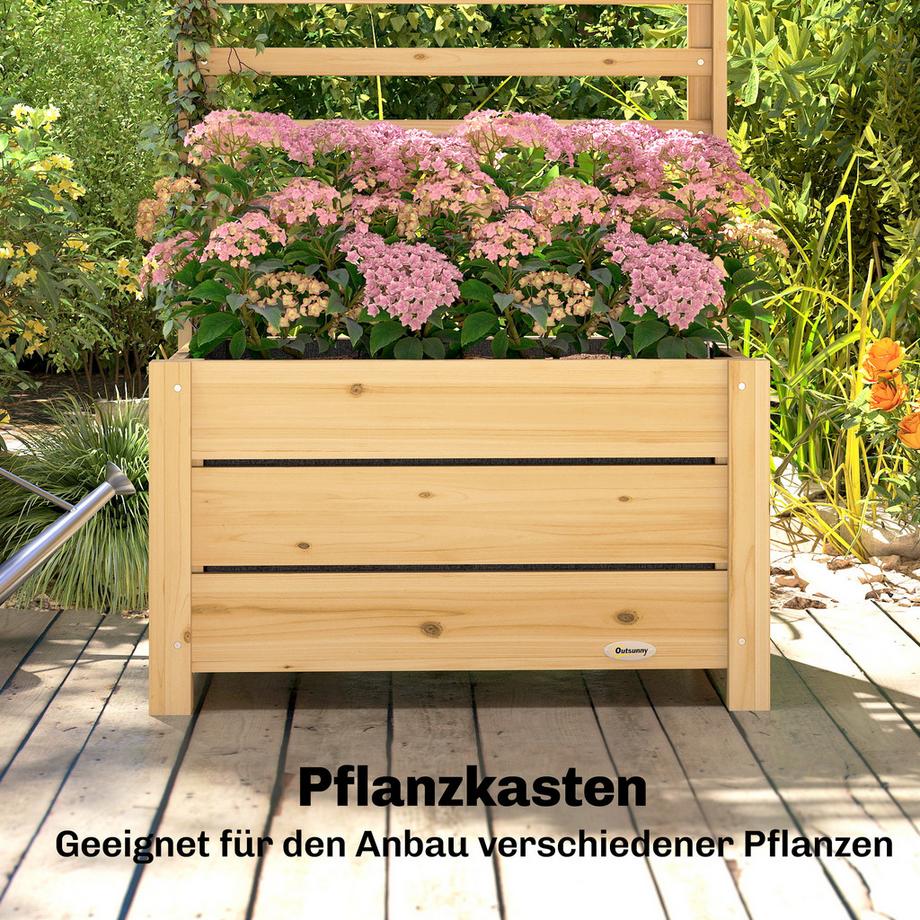 Outsunny Hochbeet mit Rankgitter  