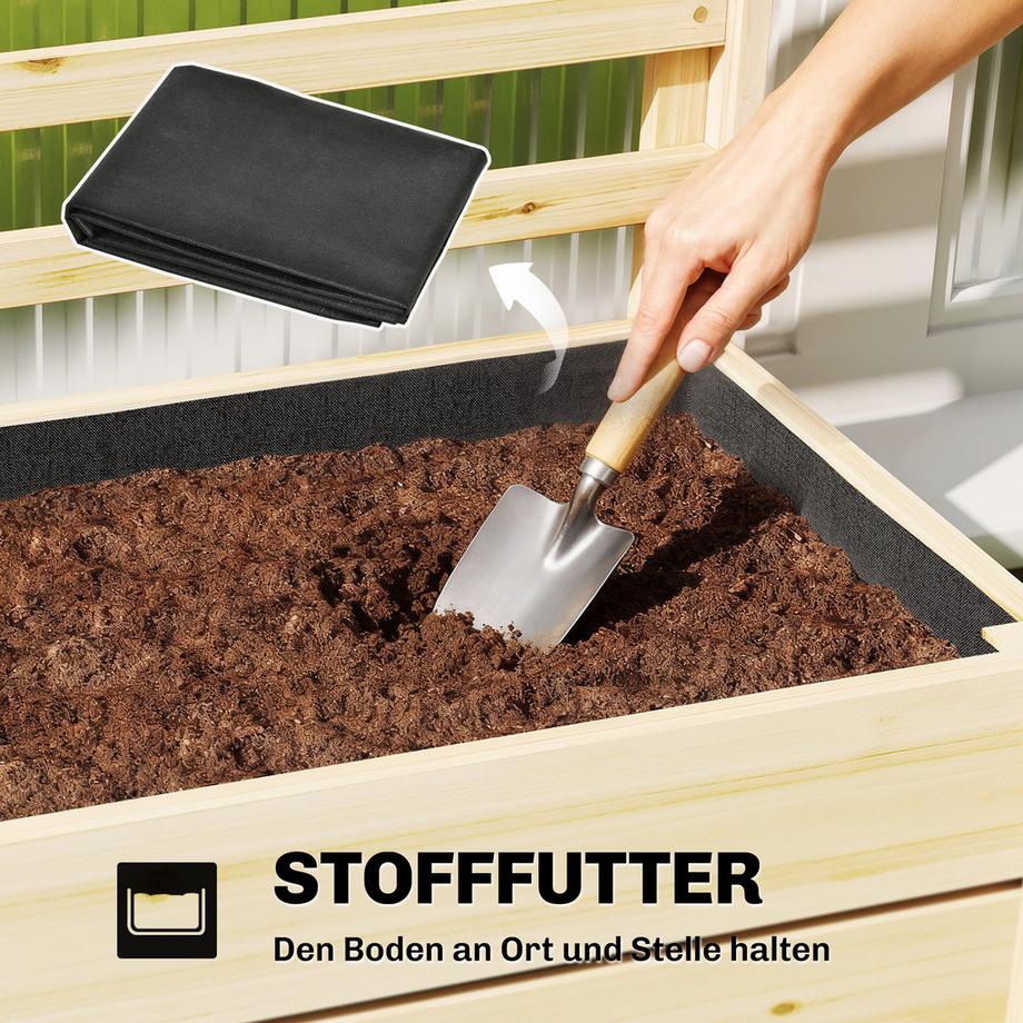 Outsunny Hochbeet mit Rankgitter  