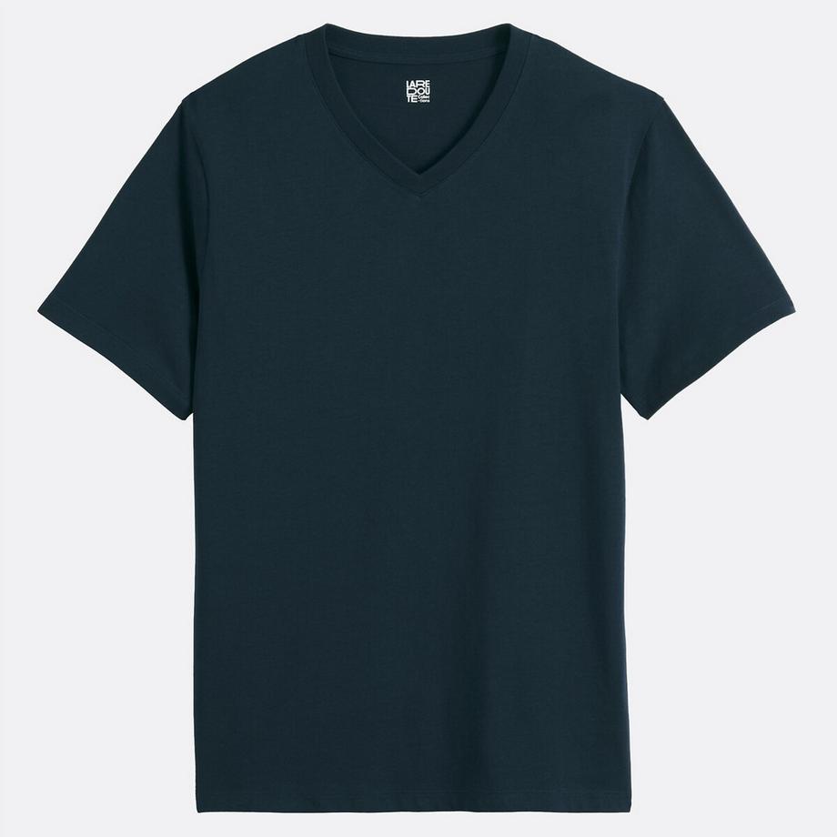 La Redoute Collections T-shirt Cotone Scollo a V Maniche Corte  