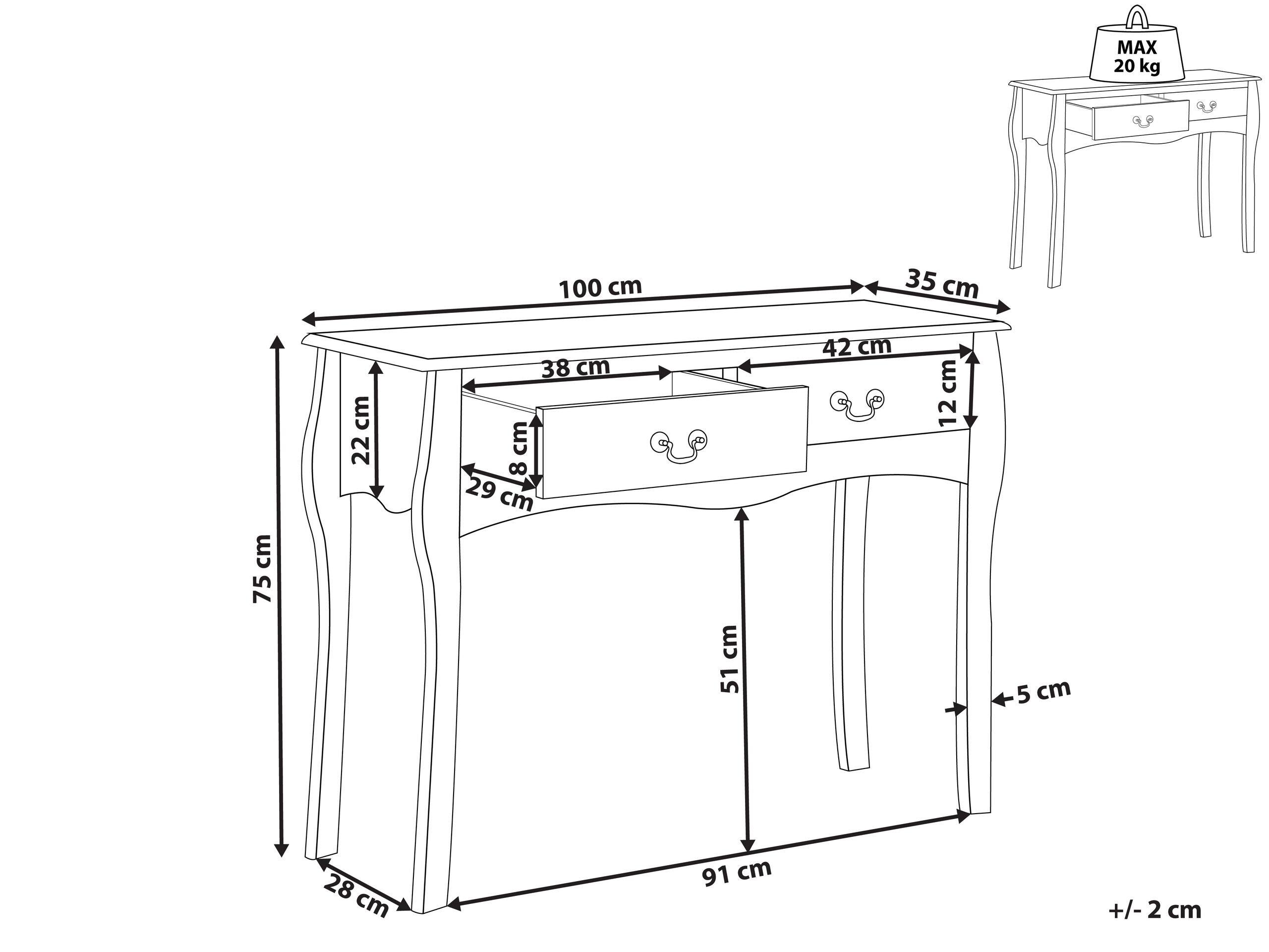 Beliani Console en MDF Rétro KLAWOCK  