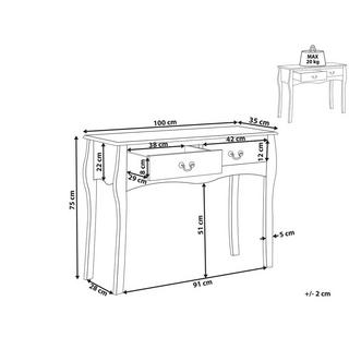 Beliani Console en MDF Rétro KLAWOCK  