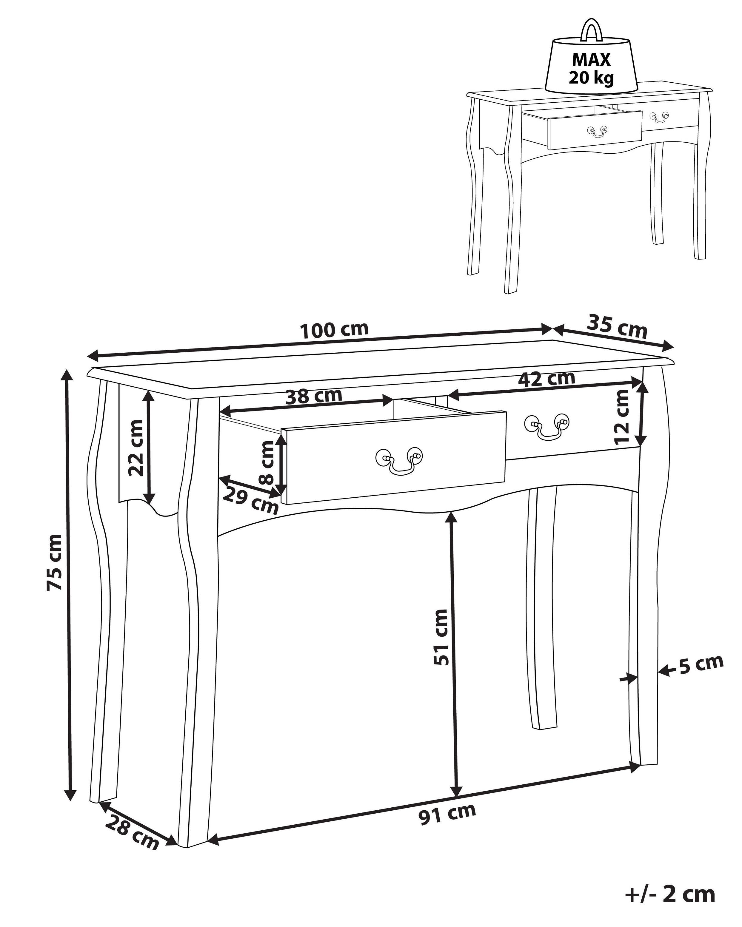 Beliani Console en MDF Rétro KLAWOCK  