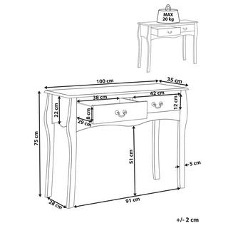 Beliani Console en MDF Rétro KLAWOCK  