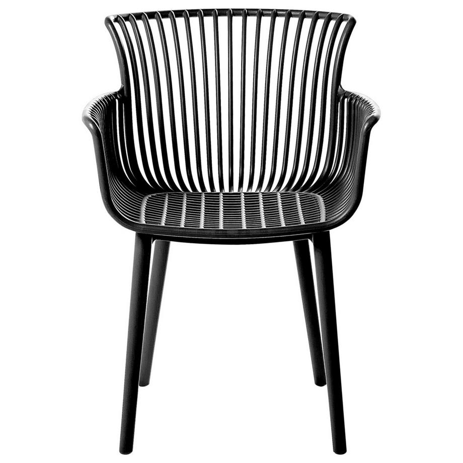 Beliani Lot de 4 chaises de jardin en Polypropylène Rétro PESARO  