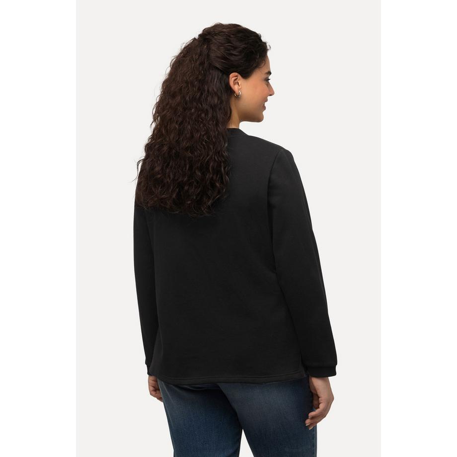 Ulla Popken Sweat-shirt Classic Col Rond Manches Longues avec Motif Chien  