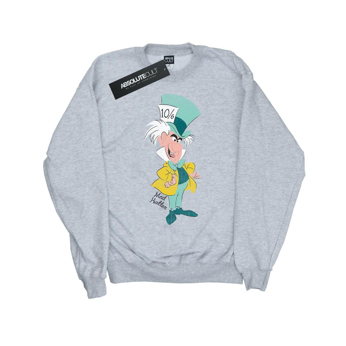 Image of Alice In Wonderland Classic Mad Hatter Sweatshirt Jungen Grau 140/146