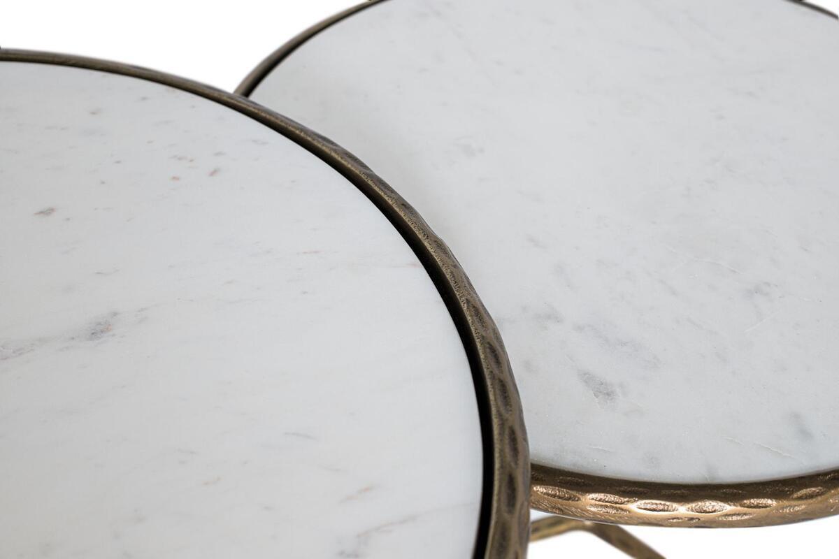 mutoni Table basse Nivara Marbre (lot de 2)  