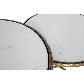 mutoni Table basse Nivara Marbre (lot de 2)  
