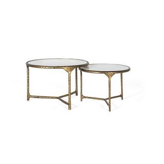 mutoni Table basse Nivara Marbre (lot de 2)  