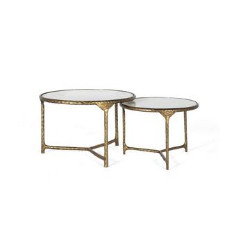 Table basse Nivara Marbre (lot de 2)