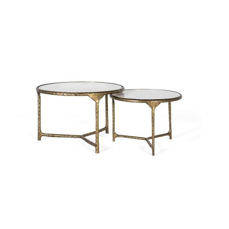 mutoni Table basse Nivara Marbre (lot de 2)  