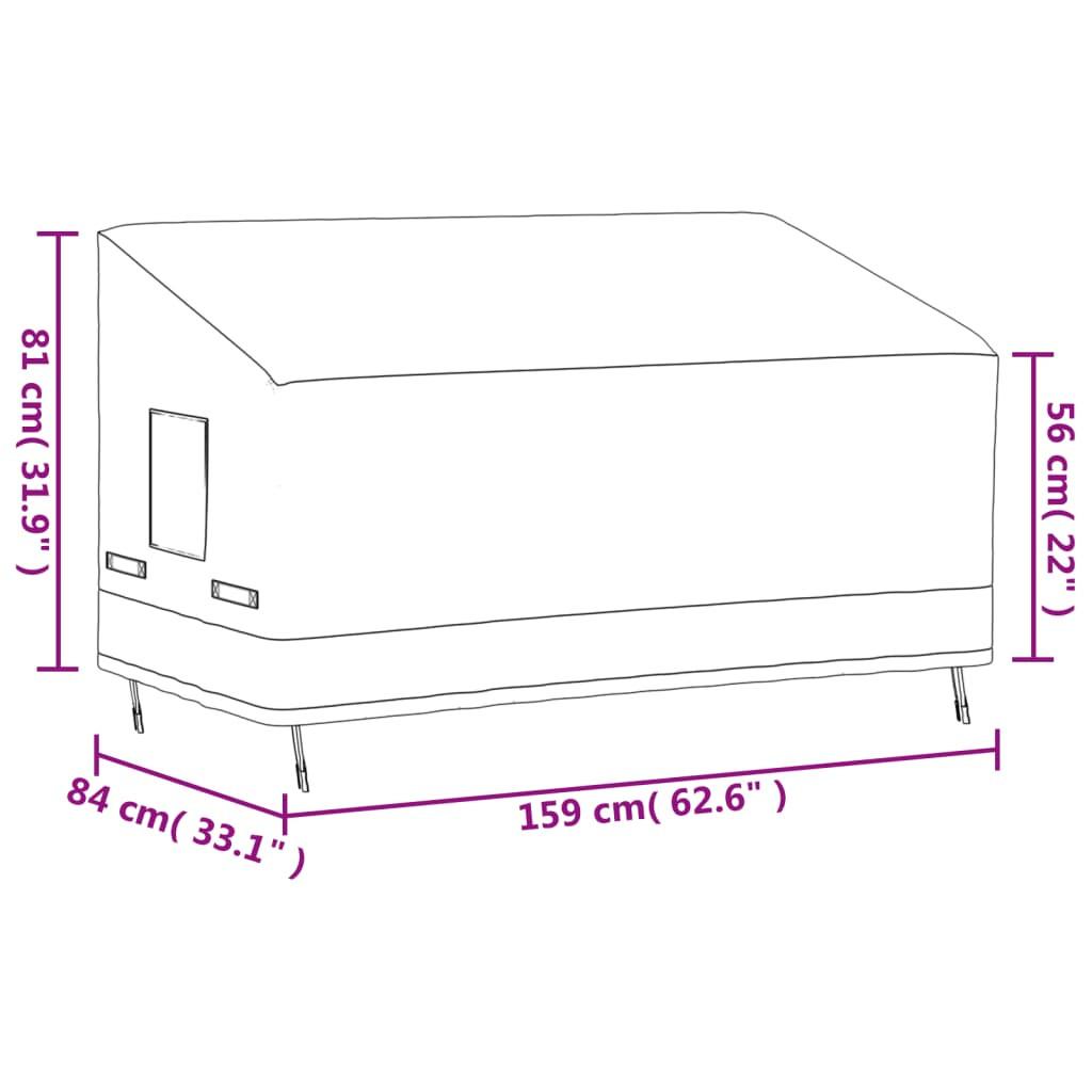 VidaXL Housse de banc polyester  