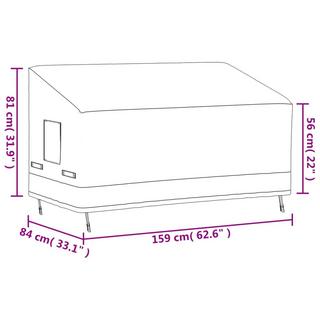 VidaXL Gartenbank abdeckung polyester  