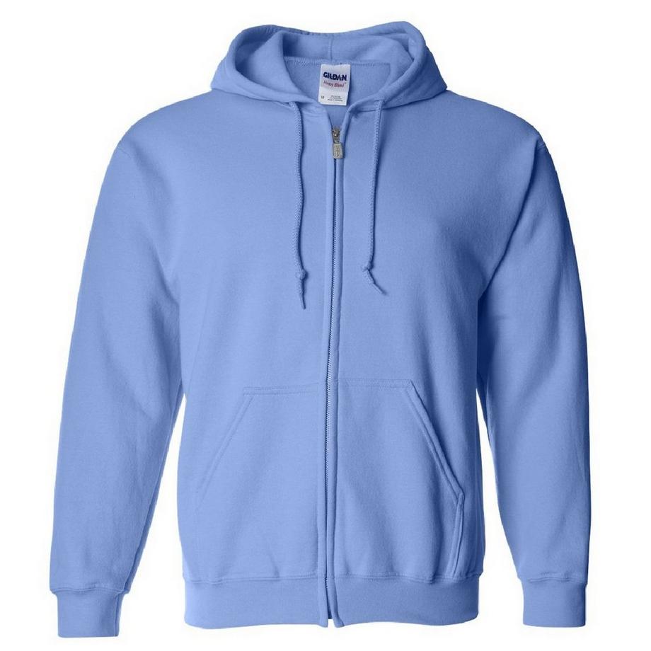 Mélange lourd Adulte Plein Zip Sweat à capuche Top