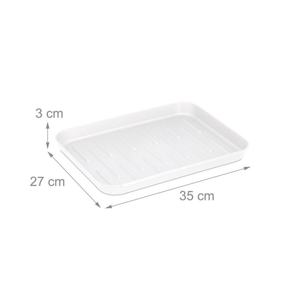 Northix  Bac d'égouttage pour chaussures blanches - lot de 3 