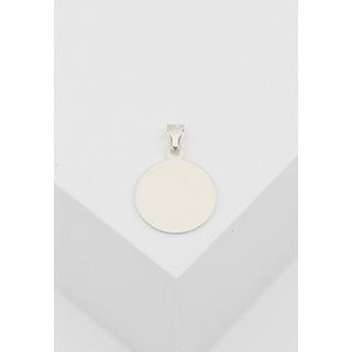 MUAU Schmuck  Anhänger Medaille Engel Weissgold 750, 12mm 