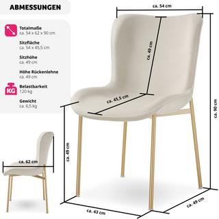 Tectake Polsterstuhl Tessa  