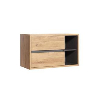 Vente-unique Meuble sous vasque suspendu coloris naturel - 100 cm - PURNAL  