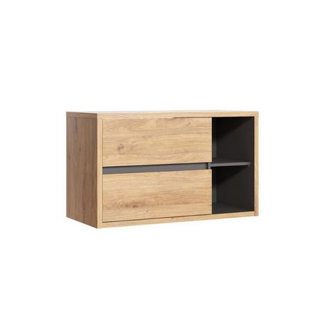 Vente-unique Mobile sotto lavabo sospeso colore naturale - 100 cm - PURNAL  