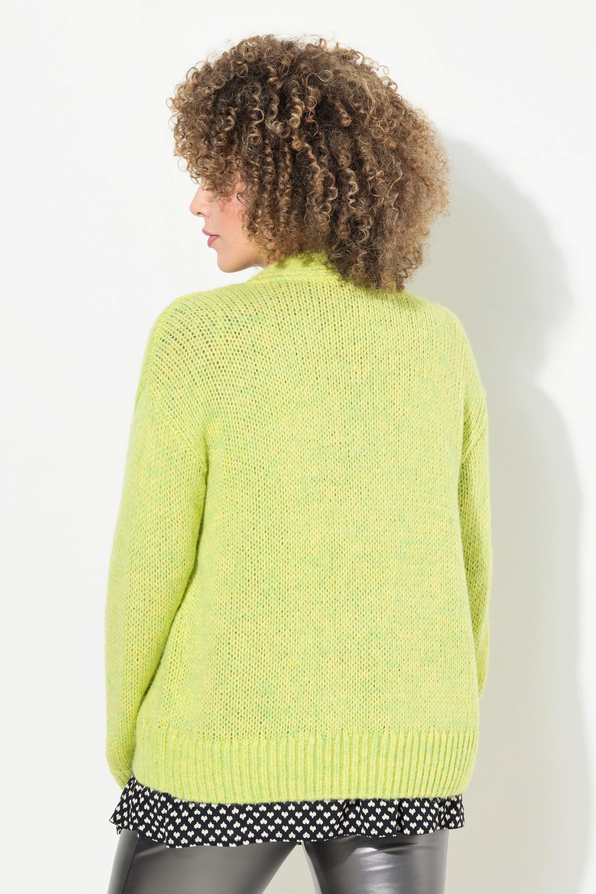 Ulla Popken Cardigan Court Ouvert Oversize avec Laine  