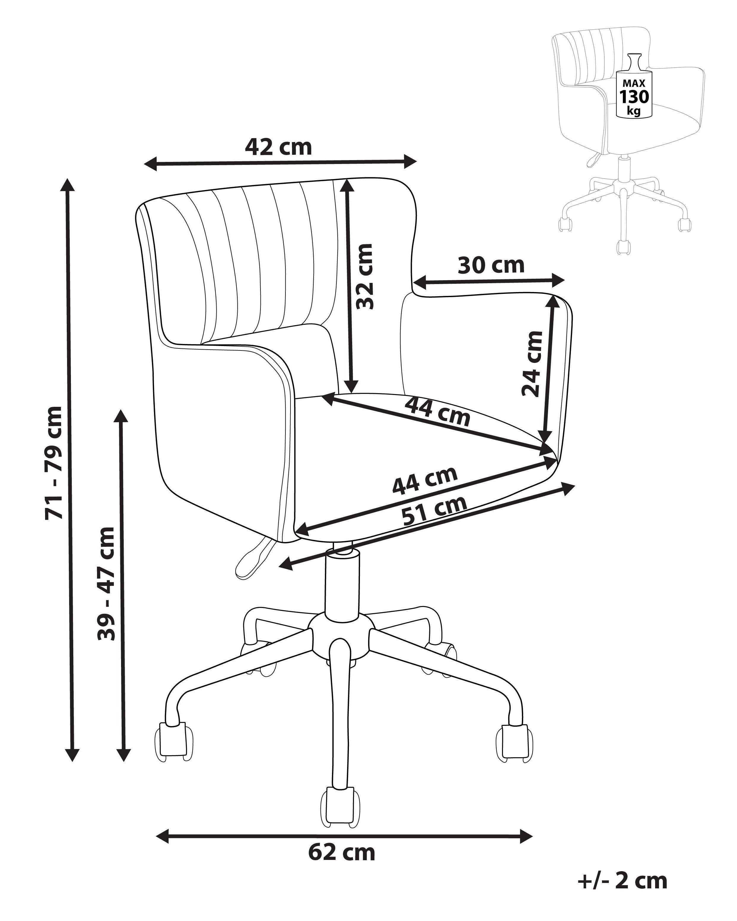 Beliani Chaise de bureau en Bouclé Moderne SANILAC  