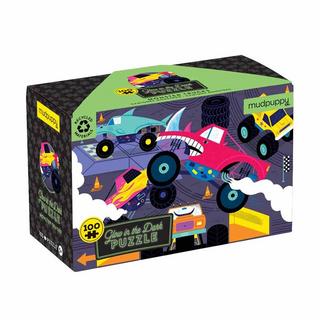 mudpuppy  Glow in Dark Puzzle, Monster Trucks 100 pcs 