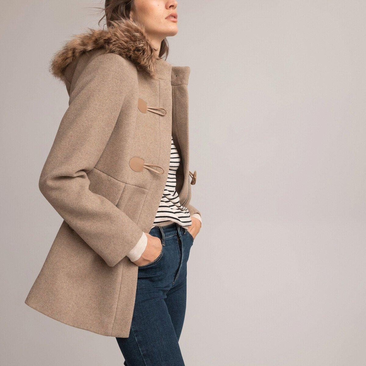 Image of Dufflecoat Mit Kapuze Unisex Braun 46
