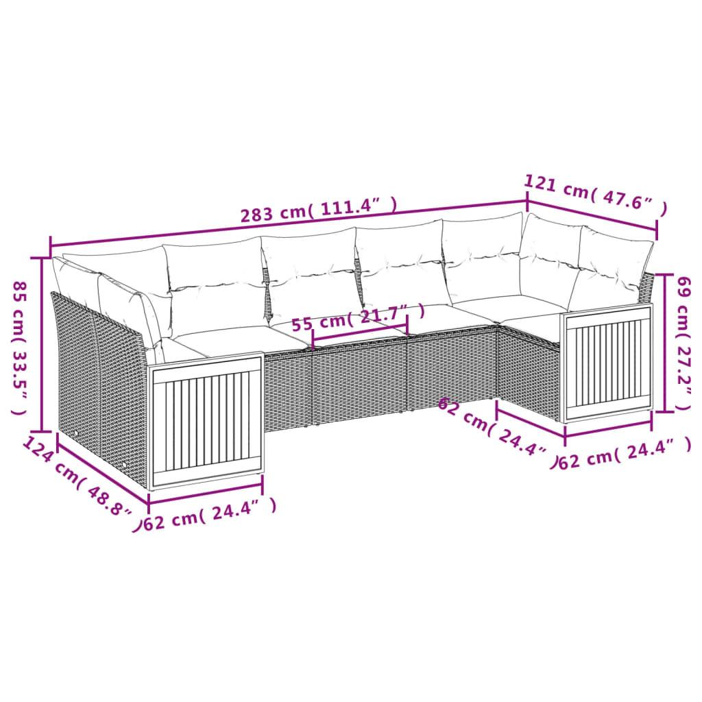 VidaXL Garten sofagarnitur poly-rattan  